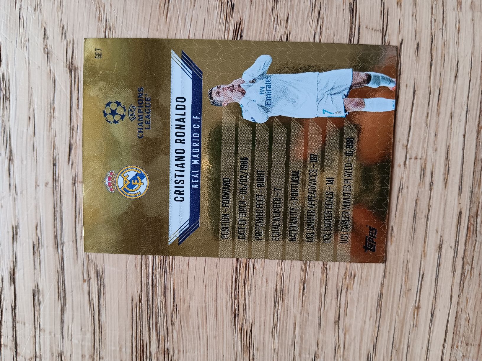 Topps Carte collezionabili: Christian Ronaldo Gold Edge Edition – Nuovo (secondo la descrizione) da Leuk Stadt venduto da jgri 1