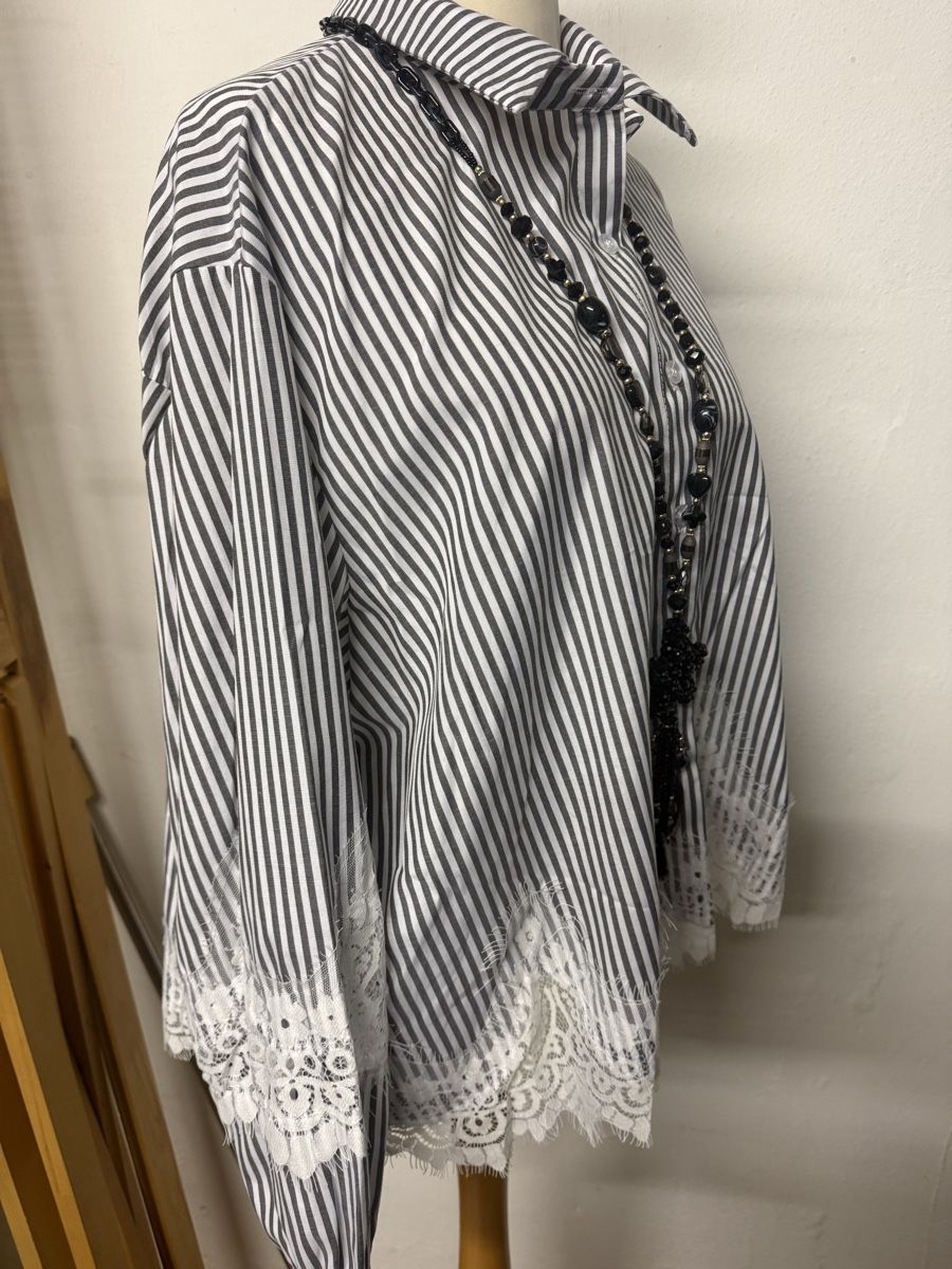 Camicette: Damen Hemd Bluse gesteift spitze l xl schwarz weiß – Nuovo e nell'imballaggio originale da Groß-Gerau venduto da bor_8wfb 1