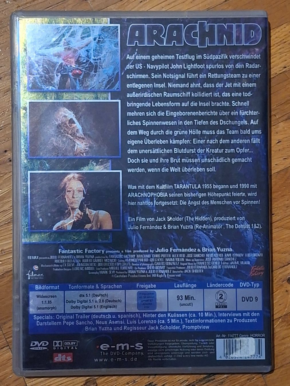 Tutti i DVDs: Arachnid – Usato da Wallisellen venduto da Sawr 1