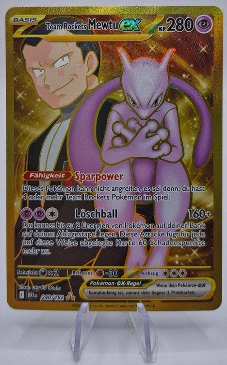 Team Rockets Mewtu EX / Mewtwo / Ewige Rivalen / DRI 240 (Neu (gemäss ...