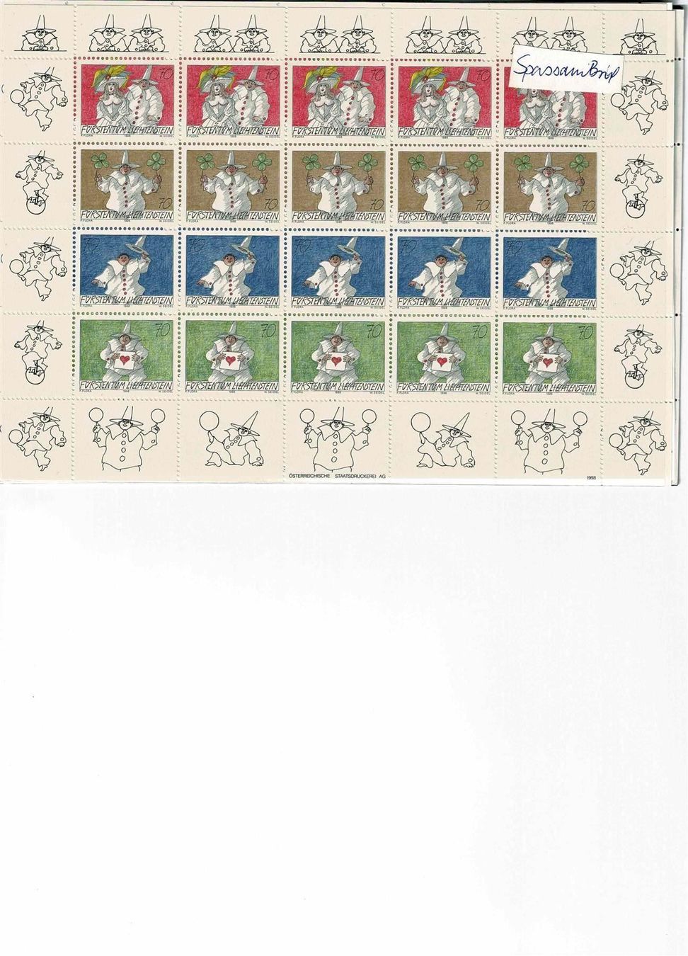 Tutti i francobolli: Spass am Brief 2007 1 KB ** – Nuovo (secondo la descrizione) da Lausanne venduto da Whorvath