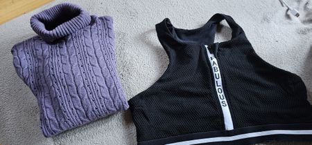 Chicorée Strickpullover Lila Gr. S mit Rollkragen + BH