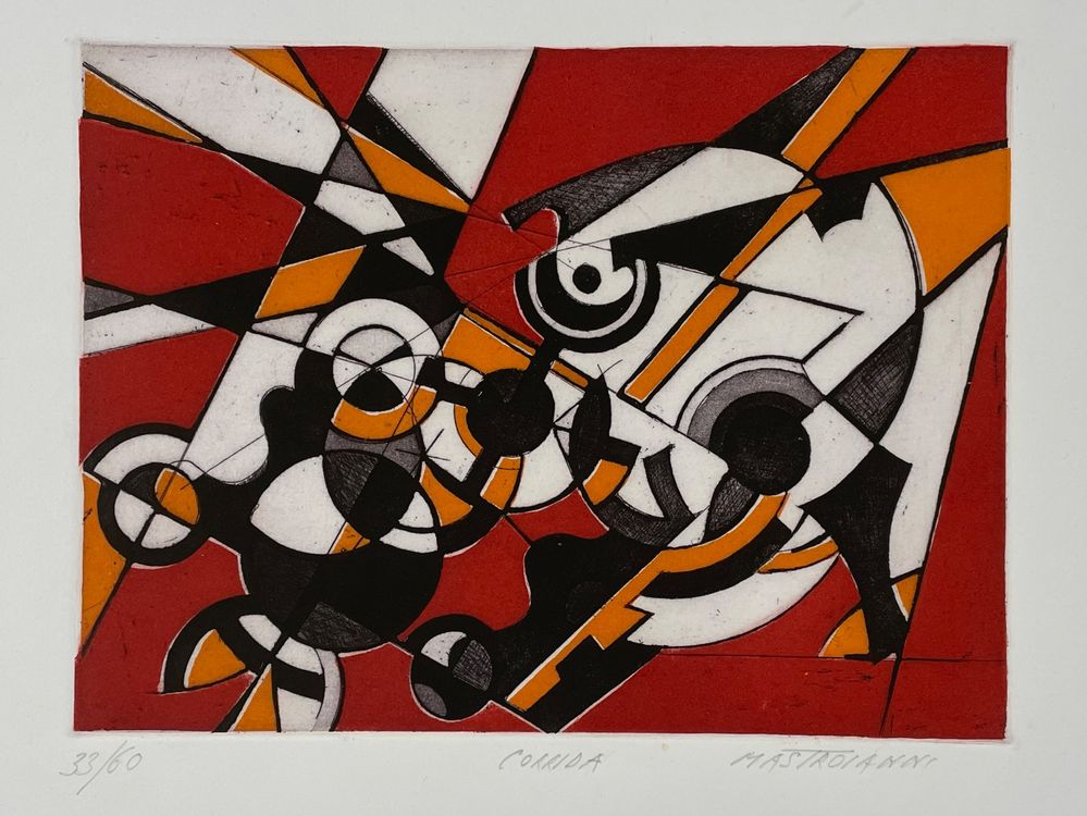 Umberto MASTROIANNI : Nocturne en rose  - Lithographie signée