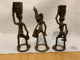 3 Metall-Guss-Figuren aus Indonesien
