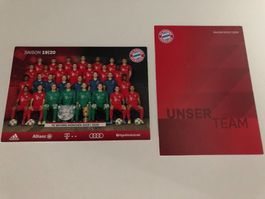 Seltene Mannschaftskarte FC Bayern München Saison 2019/2020
