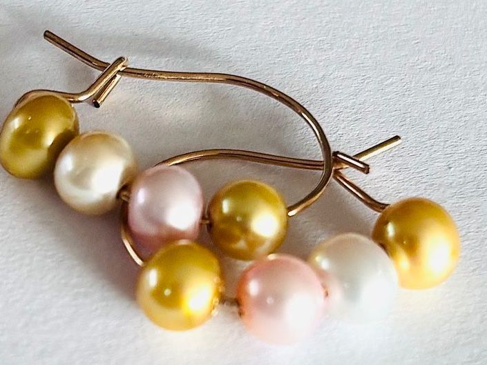 Orecchini pendenti & Orecchini a lobo: Multicolor freshwater peal  earrings. – Nuovo (secondo la descrizione) da Dübendorf venduto da S1973E