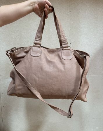 ORIGINAL GRIESBACH Handtasche Leder beige mit Schultergurt 