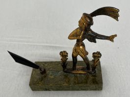 Antiker BRONZE-TINTENFEDER-/KUGELSCHREIBERHALTER / 1965-1975