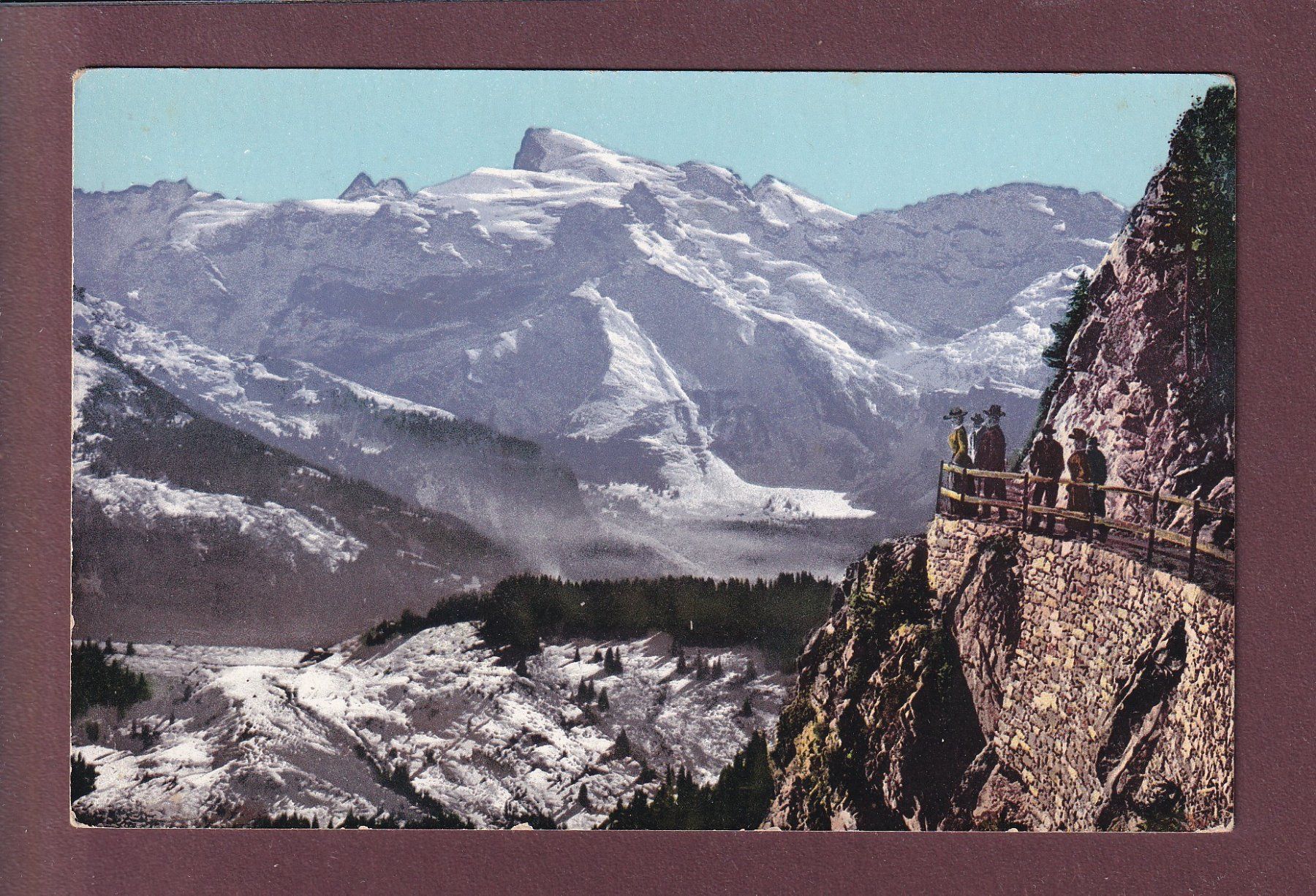 Ansichtskarten: STANSERHORN - Blick nack Titlis - Leute – Gebraucht aus Pully von nicecards
