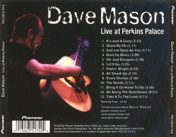 CD: Dave Mason – Live At Perkins Palace – Usato da St.Gallen venduto da jalamusic 1