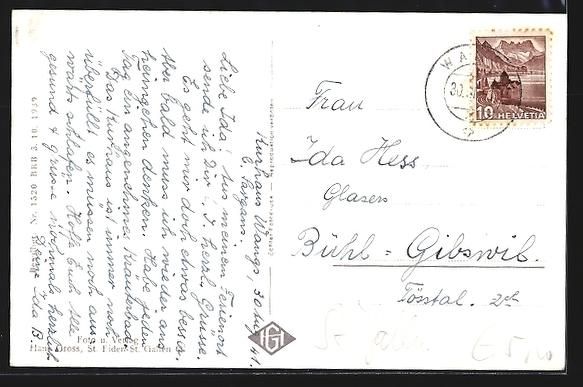 Cartoline postali: Wangs /St. G., Kurhaus und Gebirgspanora – Usato da Berlin venduto da bartko-reher 1