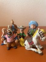 6x Figuren (Bully/ Schleich)Tim, Lucky Luke, Asterix, Popeye