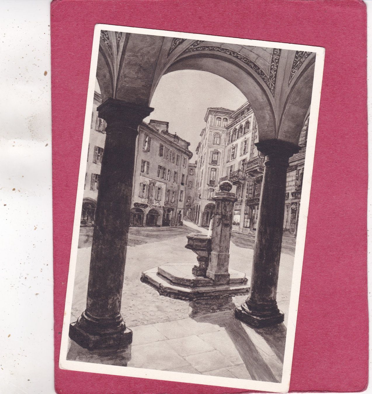 Ansichtskarten: Lugano Piazza Dante 1945 – Gebraucht aus Herisau von Lisegrat2008