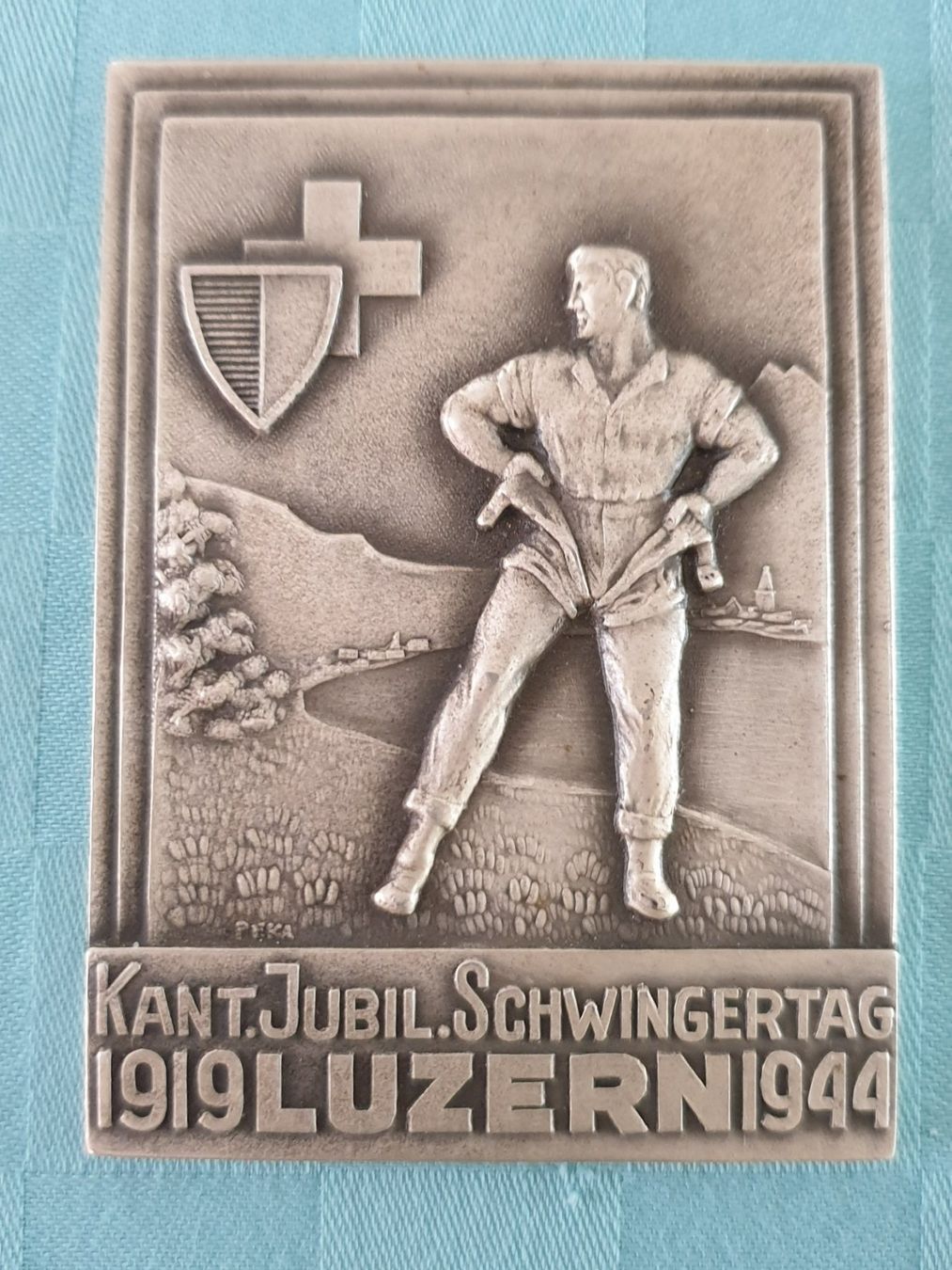 Plakette KANT. JUBIL. SCHWINGERTAG 1919 LUZERN 1944 (Gebraucht) in ...