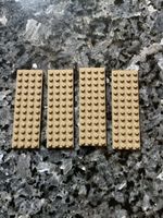 4 Stk. LEGO Platte 4 x 8 Noppen Sandfarbe