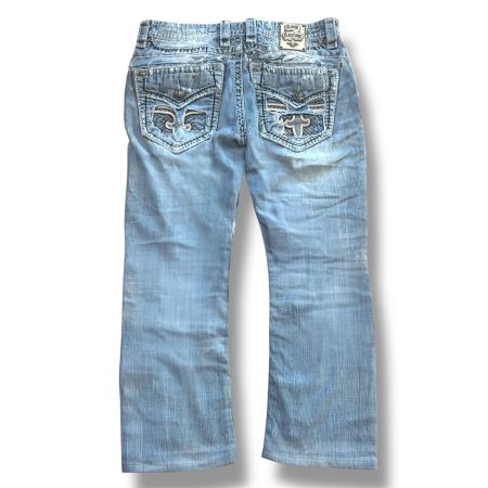 Rock Revival vintage ripped and embroidered denim jeans 90s