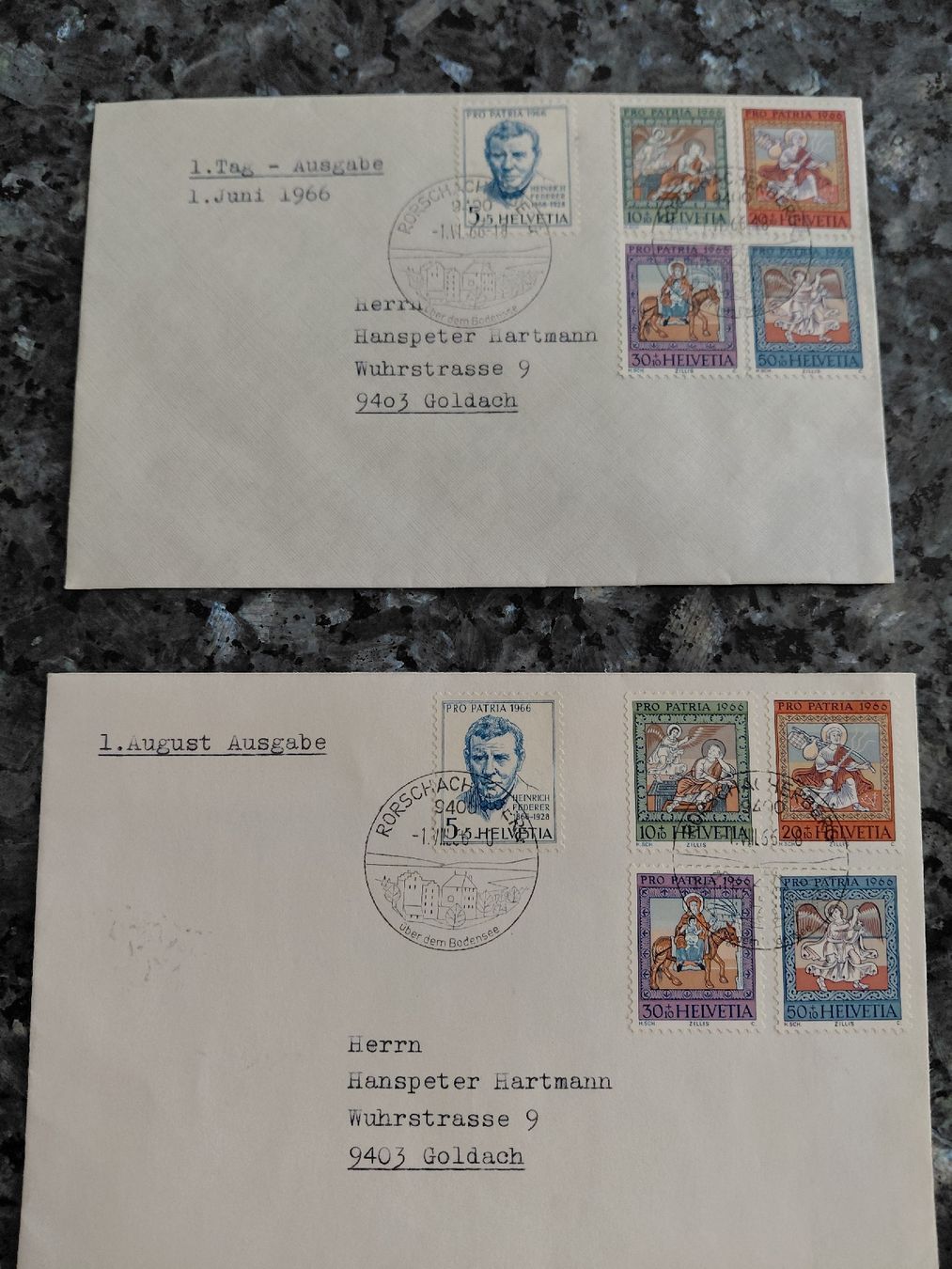 Tutti i francobolli: Pro Patria 1966  2 Couvert – Nuovo (secondo la descrizione) da Bonaduz venduto da topolino052