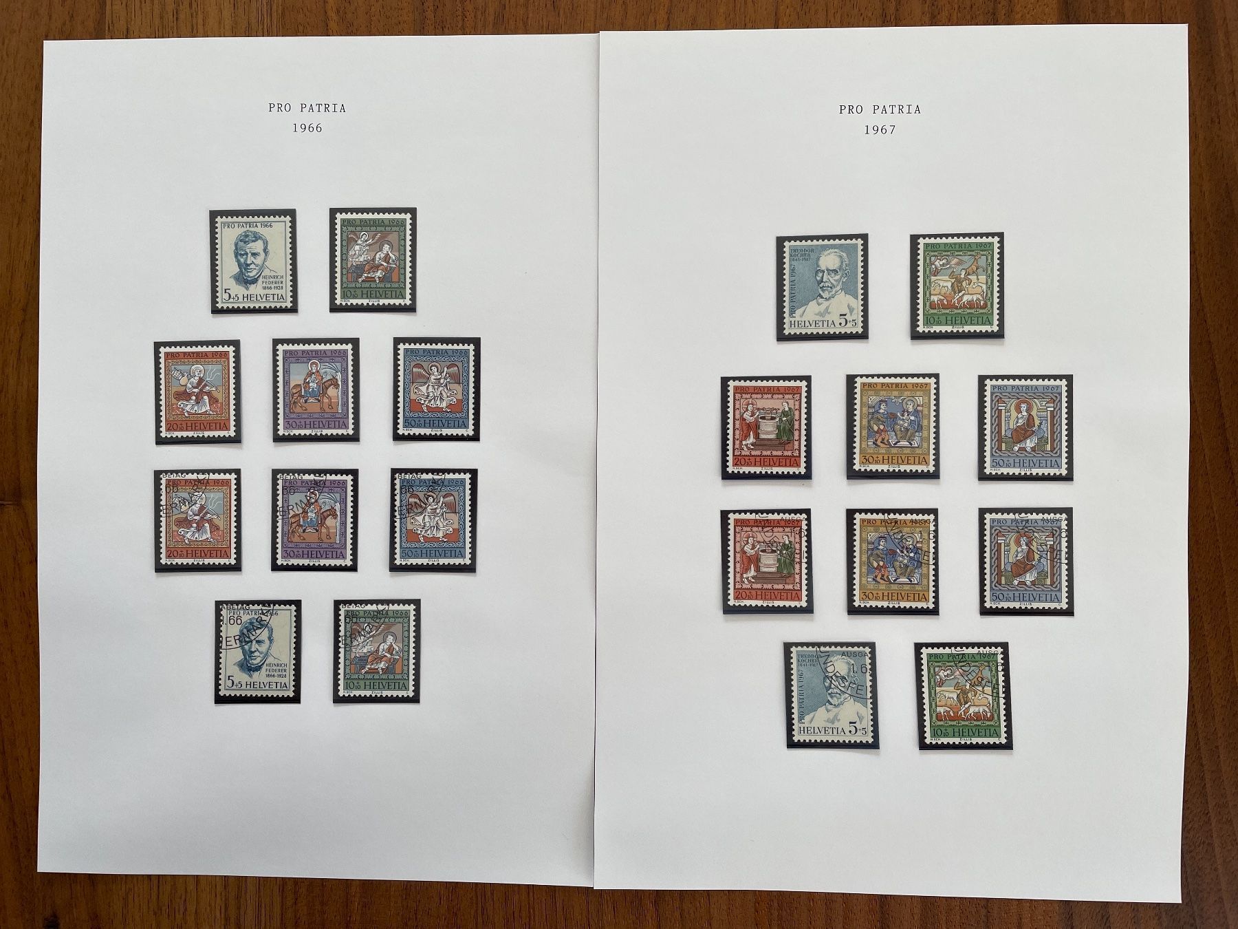 Alle Briefmarken: Sammlung Pro Patria 1960 - 1969 – Gebraucht aus Adligenswil von Treegarden 3