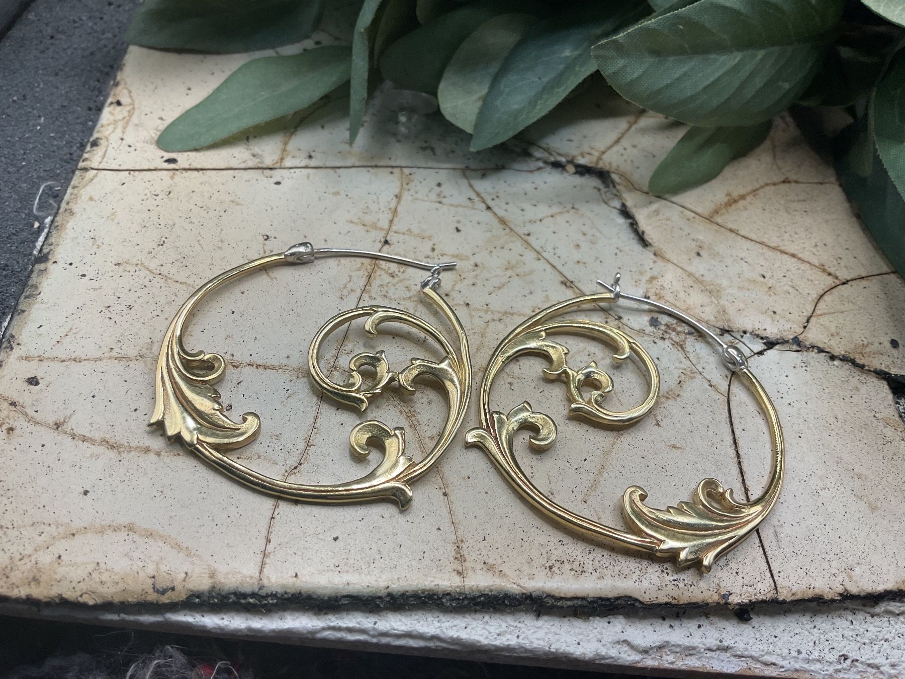 Ohrringe & -stecker: Vintagestil Ohrstecker aus Silber und Messing – Neu (gemäss Beschreibung) aus luzern von Alpendorf1 1