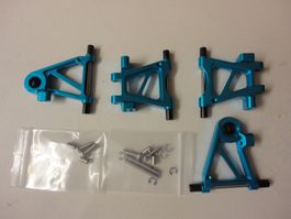 Für Tamiya TT-02 Querlenker Set Alu blau ,neu