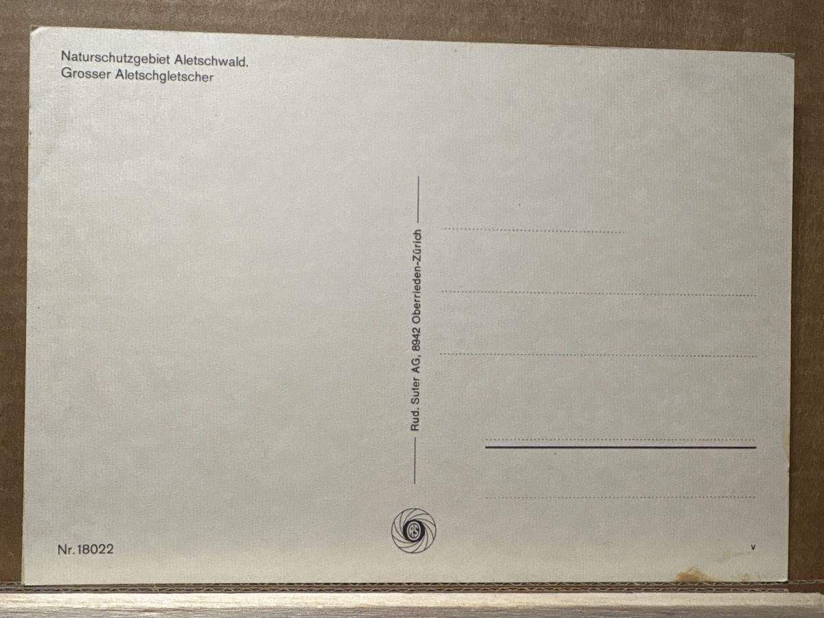 Ansichtskarten: AK von Aletschgletscher – Gebraucht aus Rümlang von Kartenpost1 1