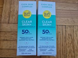 2x Sun dance Sonnencreme 50+ Clear Skin+ für Gesicht (Neu)