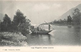 Lago maggiore presso Locarno Barca animata