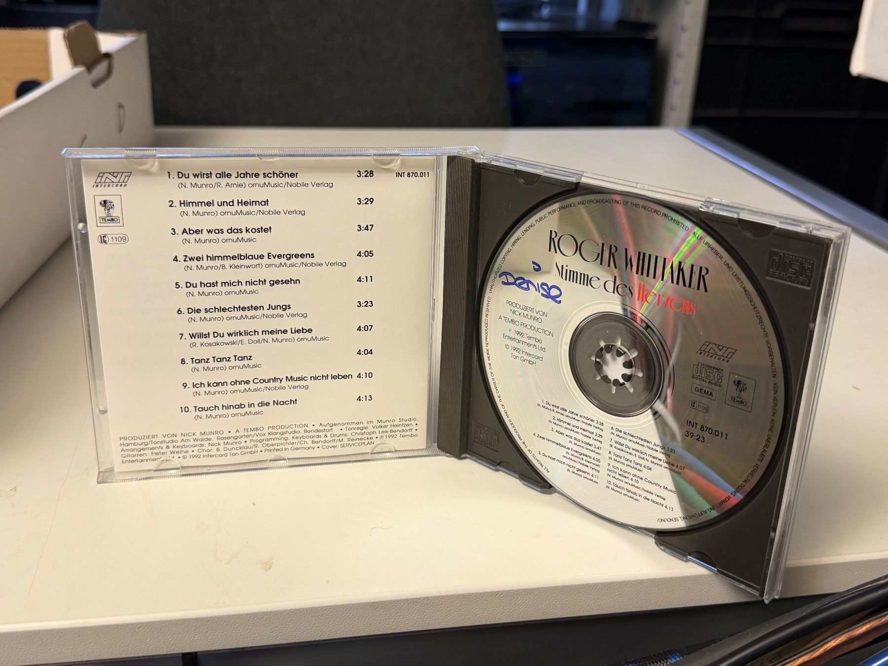 CD: Roger Whittaker - Stimme Des Herzens - HB21B – Usato da Küsnacht ZH venduto da Jazztilldawn 2