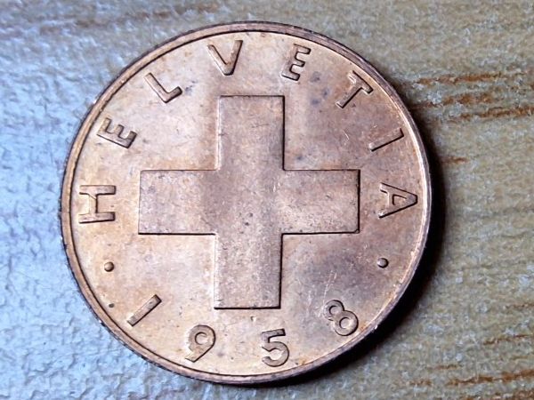 Alle Münzen: 1 Rappen 1958 - fast unzirkuliert! – Gebraucht aus Münchenstein von purbach1 4