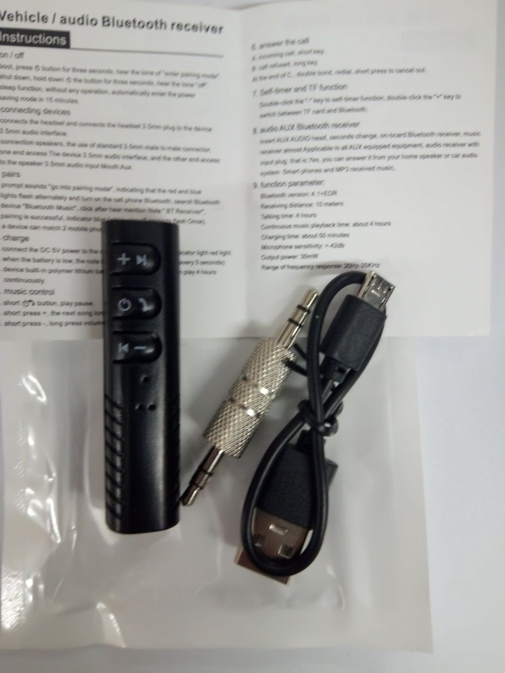 Receiver: Vehicle Audio Bluetooth Receiver Car Auto – Neu und originalverpackt aus Ermatingen von rik4rdo