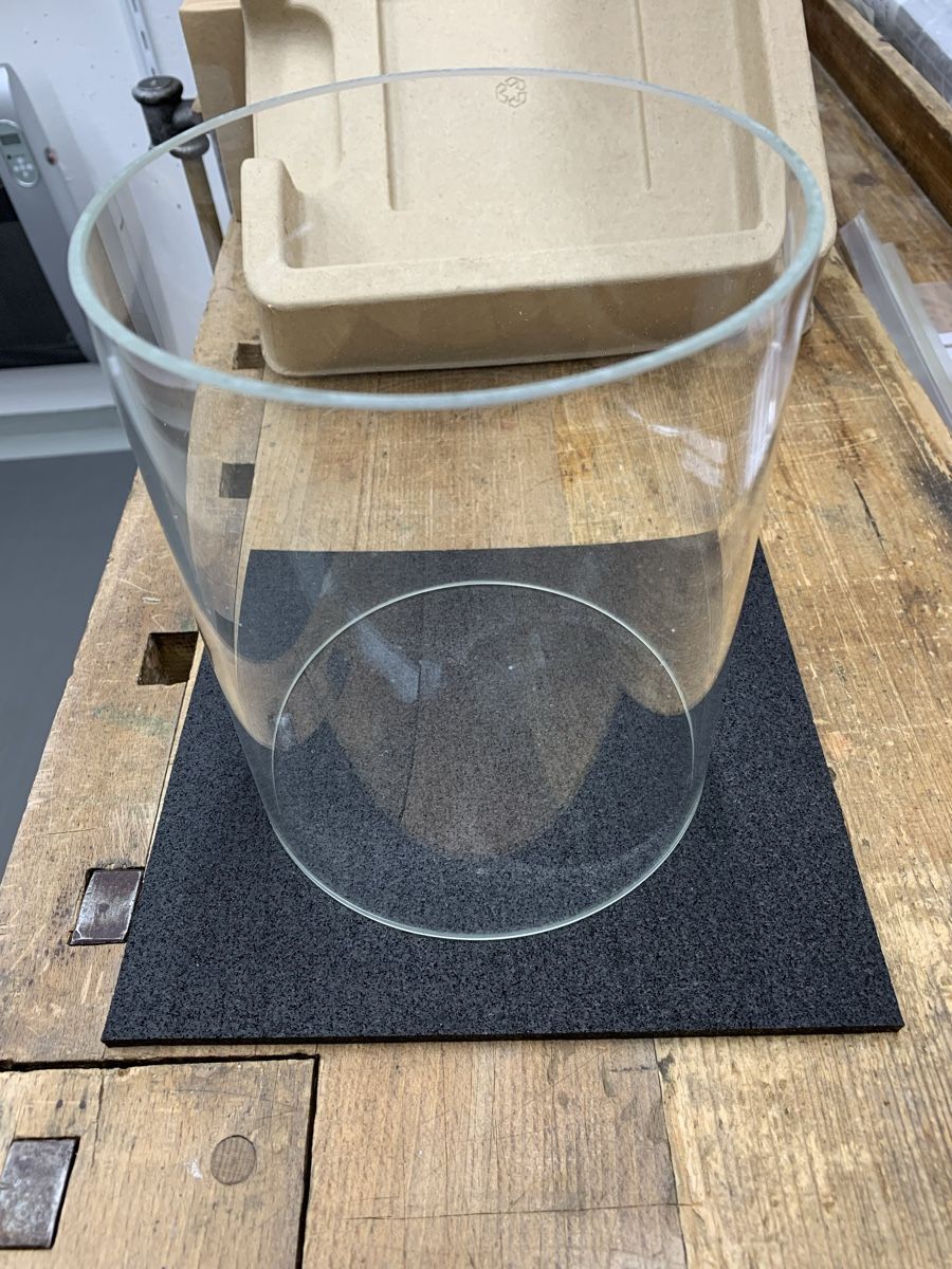 Glaszylinder ohne Boden / Windlicht