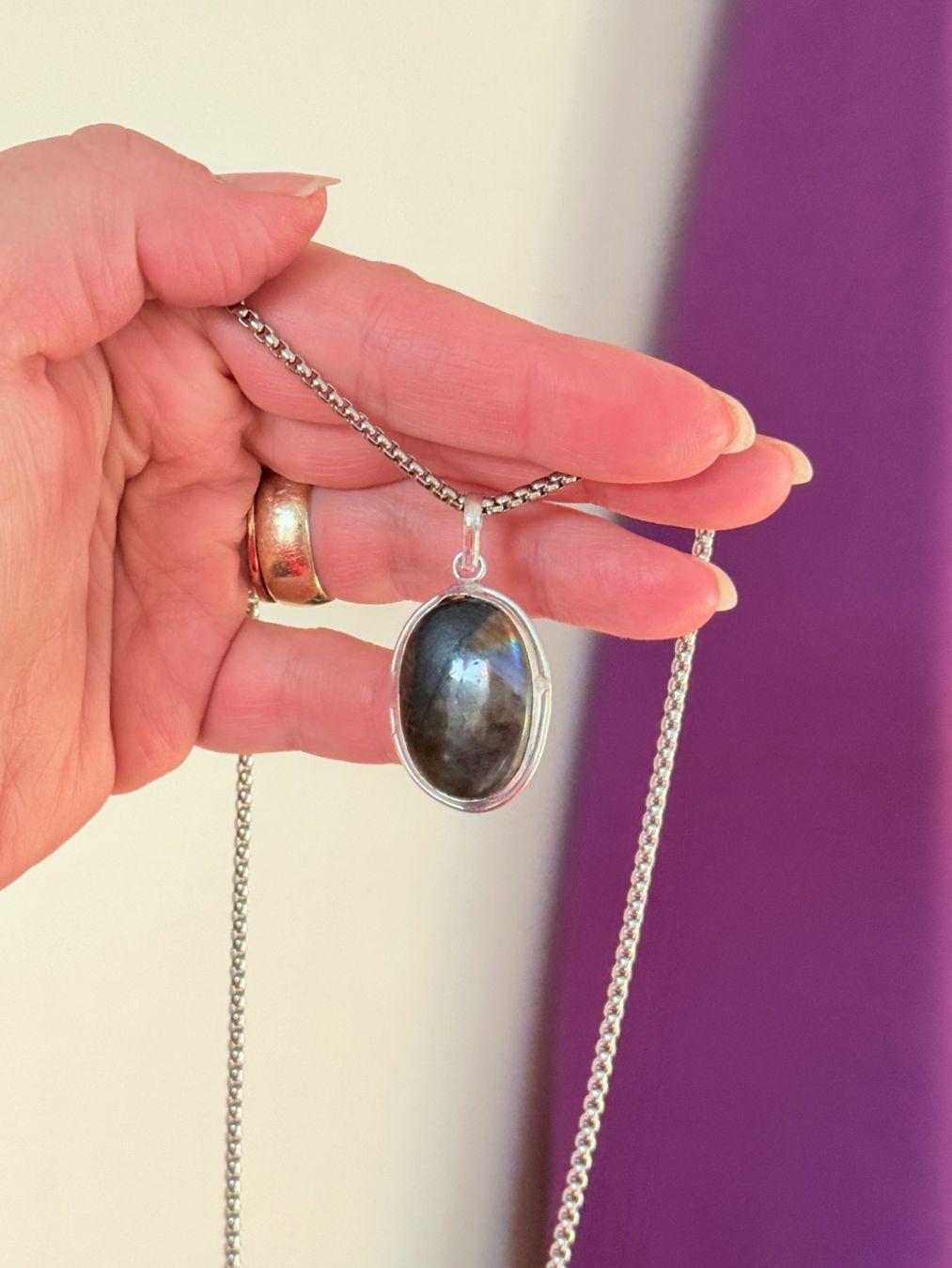 Catenine: Collier Labradorite  - Élégant bijou! – Nuovo e nell'imballaggio originale da Genève venduto da AGBERG 8