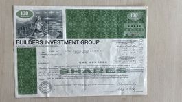 Historische Wertpapiere: Builders Investment Group, 1975