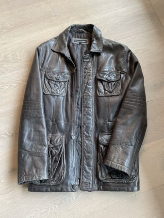 Veste en cuir Warren & Parker, taille L, parfait pour l'auto