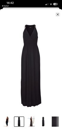Damen Maxikleid schwarz Grösse 34
