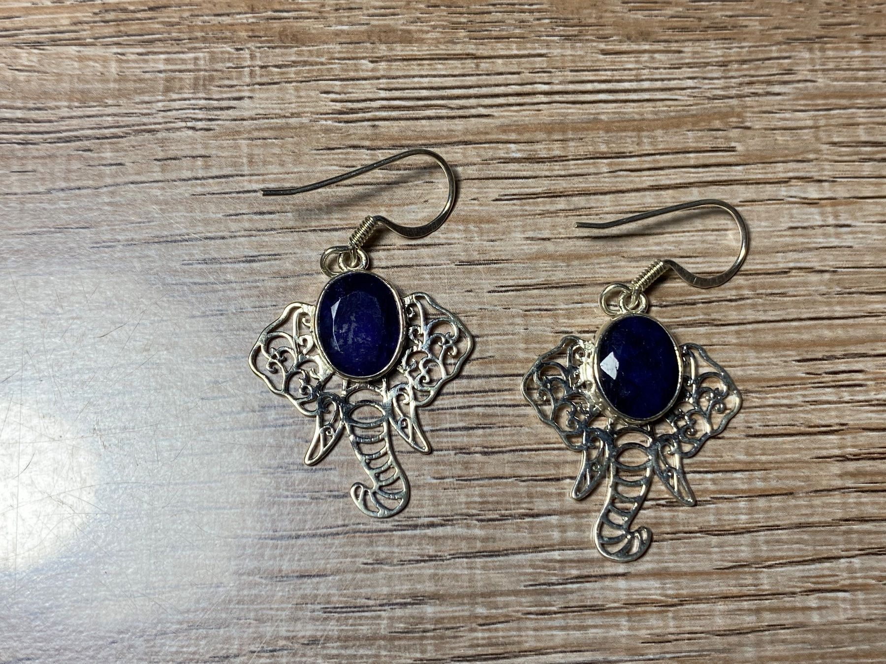 Orecchini pendenti & Orecchini a lobo: Boho Elefant Ohrringe 925 Silber natürlicher Blauer Saphir – Nuovo e nell'imballaggio originale da Laax venduto da Kiki_Kingdom3 2