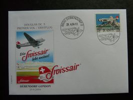 "Swissair lebt weiter" DC-3 Erstflug Dübendorf-Londen 2004