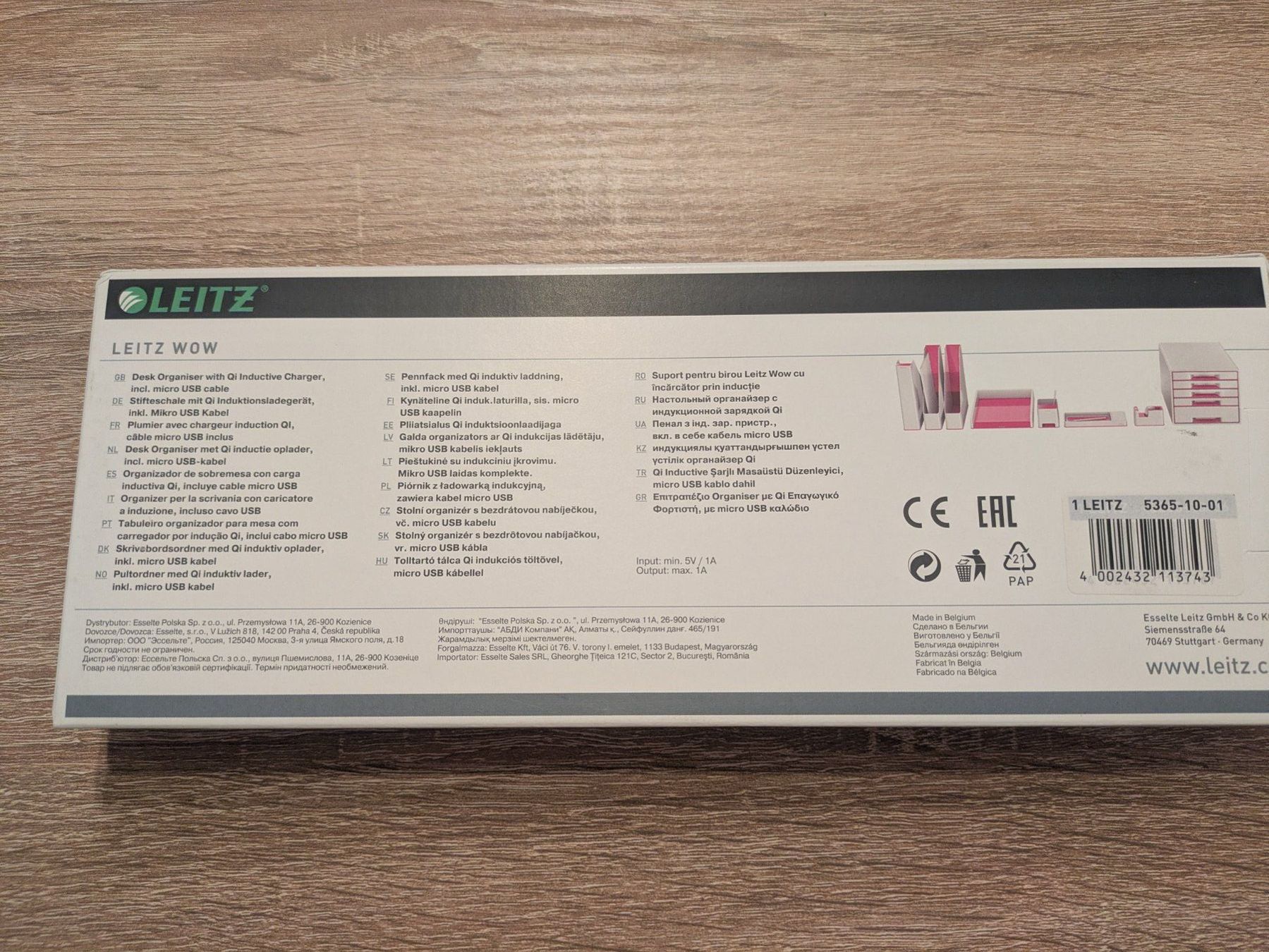 Leitz Caricabatterie: Leitz WOW Desk Organiser with Inductive Charger – Nuovo e nell'imballaggio originale da Losone venduto da AlpineLayer 1