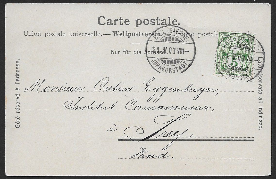 Ansichtskarten: 1903: Centralplatz Biel – Gebraucht aus Walperswil von Tcheidi 1