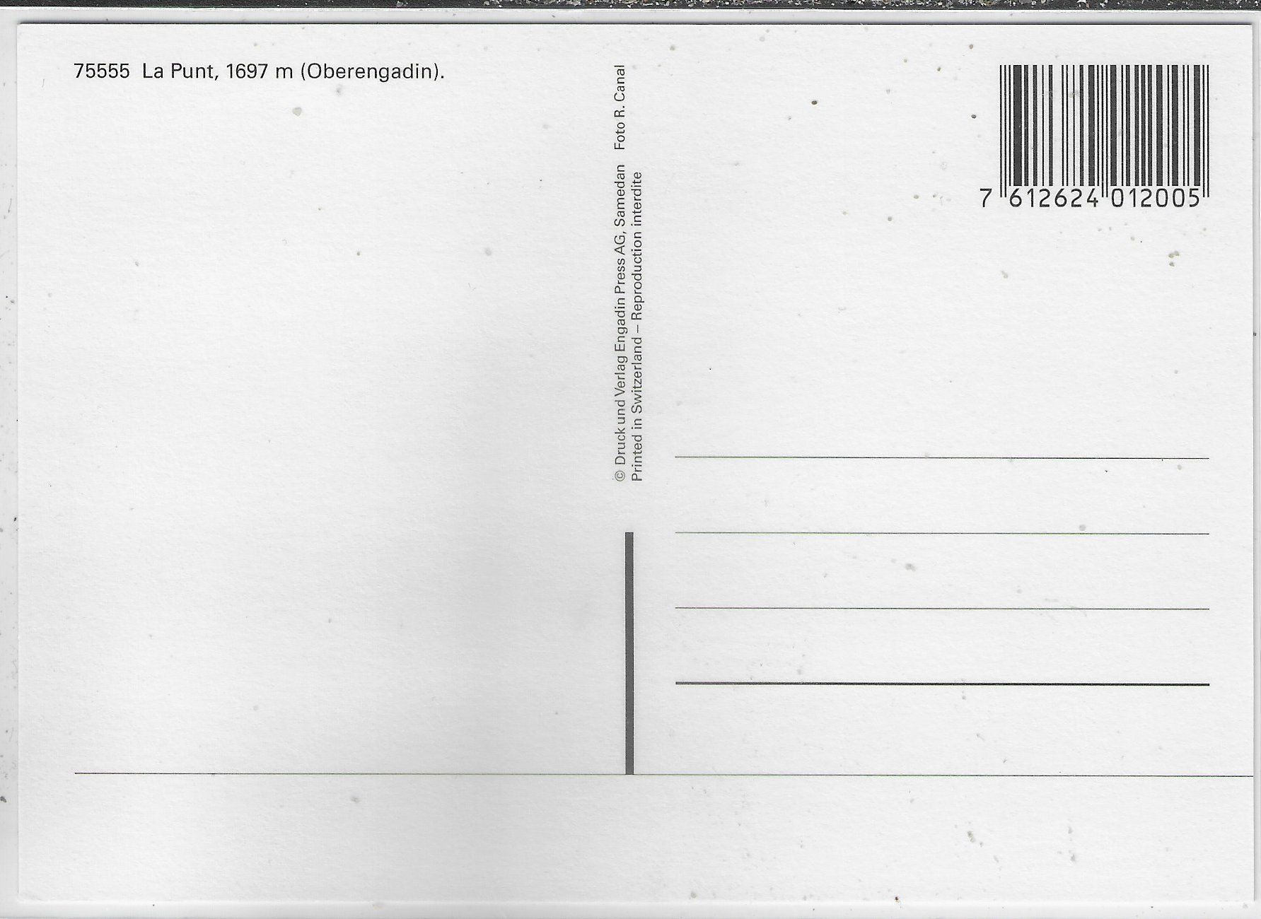 Cartes postales: La Punt Chamues-ch im Winter – D'occasion à Ettingen par Kartenplanet 1