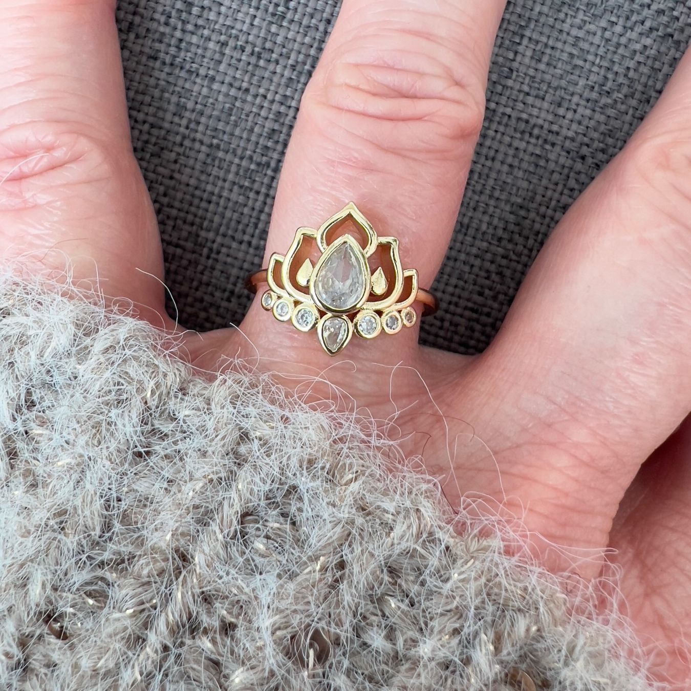 Anelli: Bague Lotus - Lotus Edelstahlring – Nuovo (secondo la descrizione) da Pully venduto da sunaddict 2