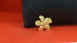 Blumen Anstecknadel Goldfarben gebraucht