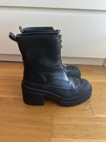 Bottines noires à fermeture éclair, plateforme, état neuf