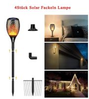 Solar Flammenlicht 4 Stück Solarleuchte