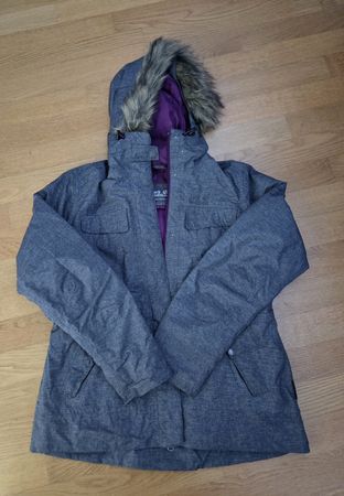 Jack Wolfskin Winterjacke Texapore grau guter Zustand Gr 40
