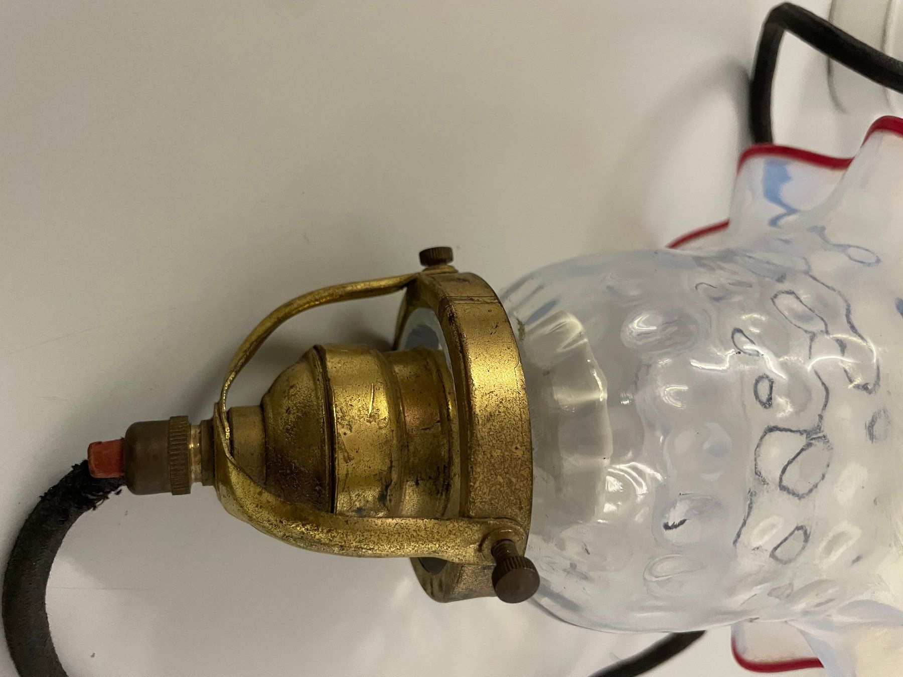 Lampade: lampe ancienne suspendue (tulipe) – Usato da La Croix (Lutry) venduto da netrajet 4