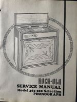 ROCK-OLA 461-100 Phonograph Service Manual und Schaltplan