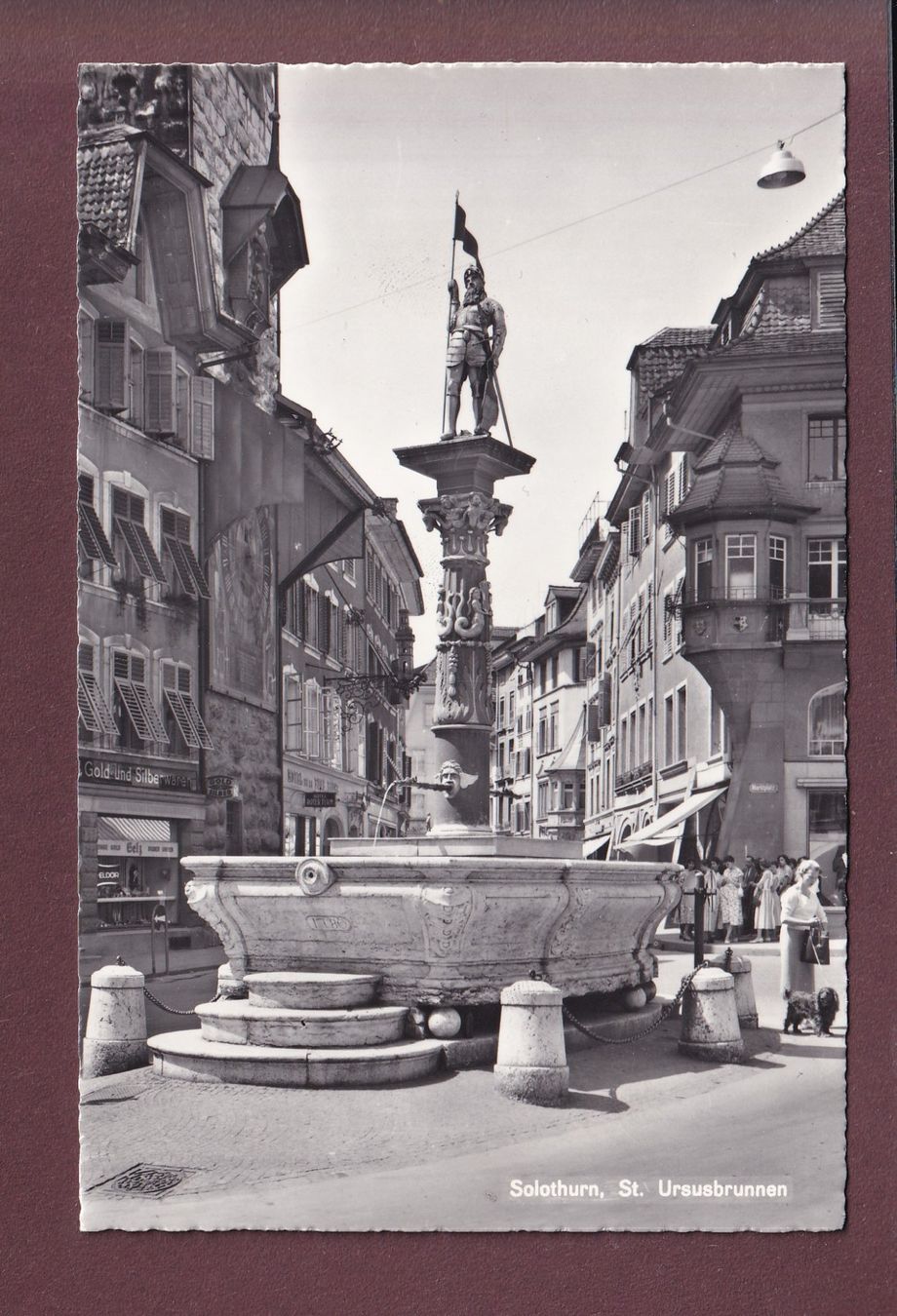 Cartoline postali: SOLOTHURN - St. Ursusbrunnen - 1967 – Usato da Pully venduto da nicecards