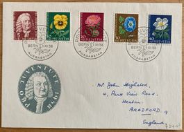 FDC Pro Juventute 1958 illustriert, SBK 30 Fr.