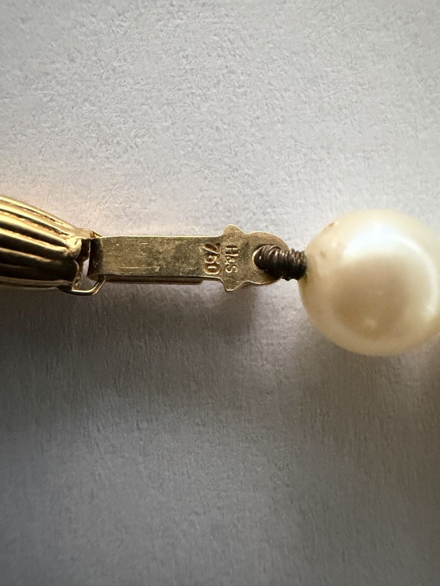 Catenine: Collier perles avec poinçon 750 – Usato da Echallens venduto da JAR69 2